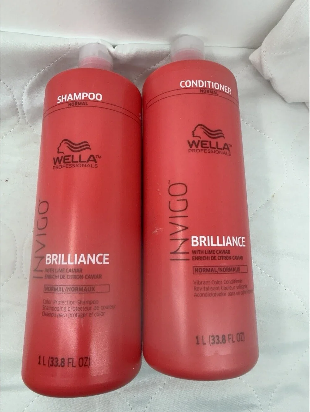 Wella Invigo Brilliance Liter Duo Shampoo Conditioner 33.8oz Fine Normal Hair